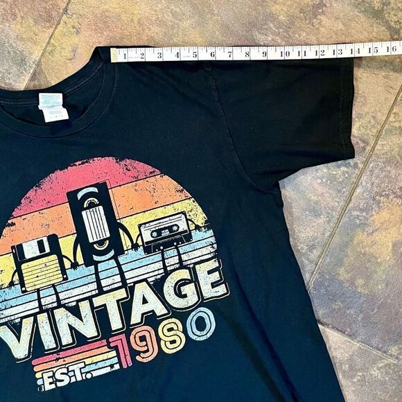 Vintage Est. 1980 Short Sleeve Shirt Large - Picture 4 of 9